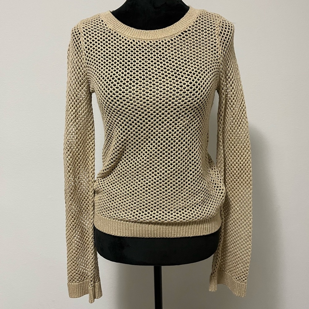 Michael Kors Netted Gold Sweater